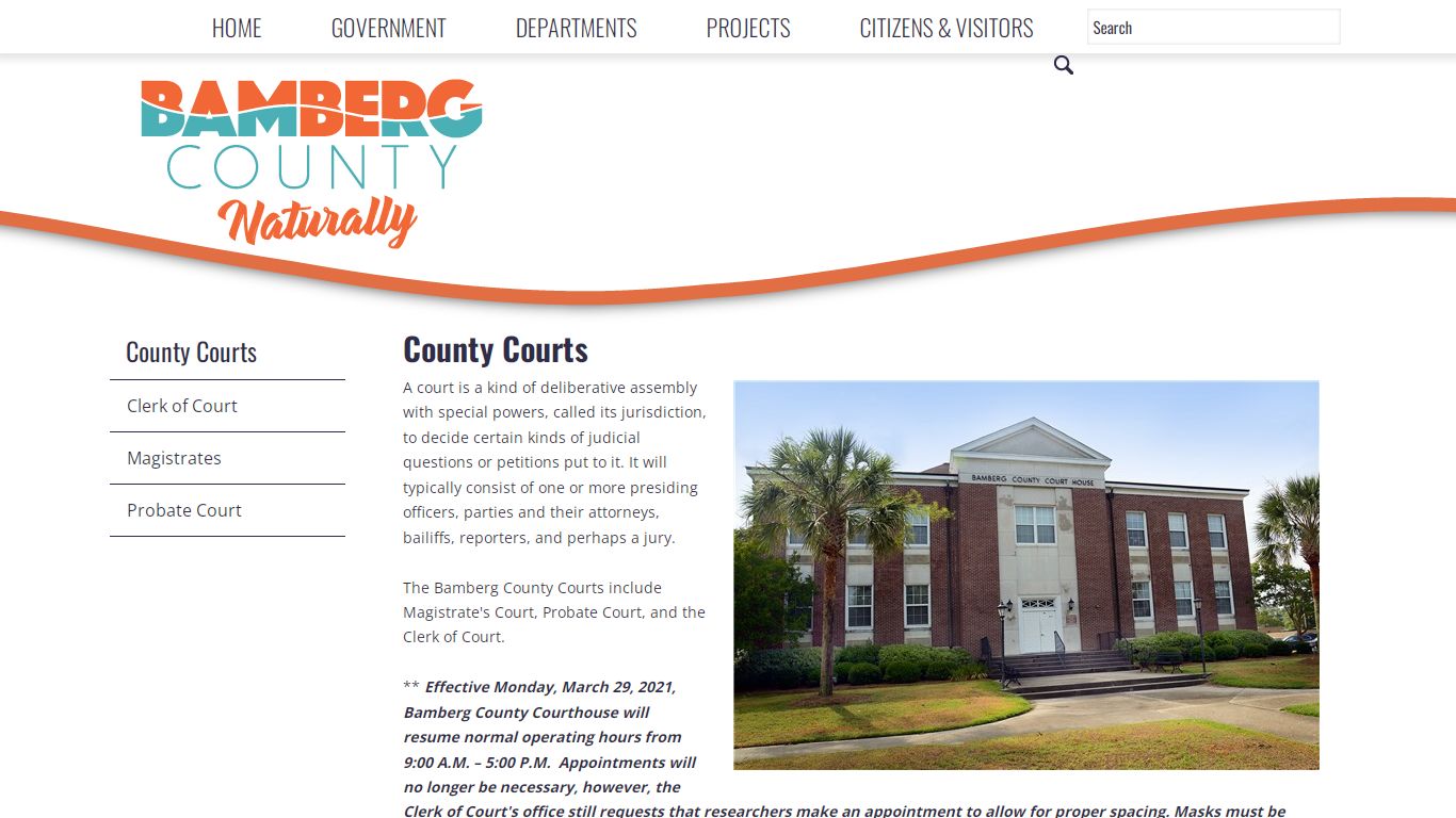 County Courts - Bamberg County, SC